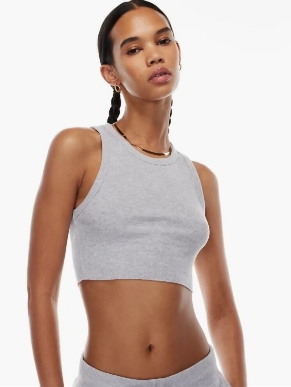 TNA Ribbed Cropped Tank- In "Fig Purple" - Picture 1 of 6